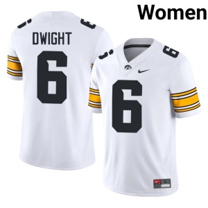 White U of I College Football High School Womens Tim Dwight #6 Jersey 222966-167