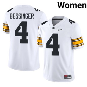 White #4 2026 College Football U of I Women's Tradon Bessinger Jersey 311571-891