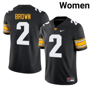 Black Player Womens #2 Tyler Brown University of Iowa Athletics College Football Jersey 918391-912
