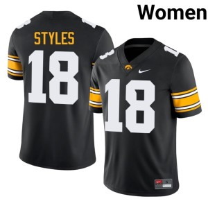 Black Xavier Styles College Football Alumni #18 UIowa Women Jersey 567461-923