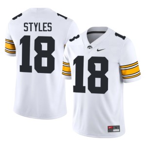 White Xavier Styles Men University #18 University of Iowa College Football Jerseys 721981-455