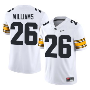 White Player Mens Xavier Williams #26 University of Iowa Athletics College Football Jersey 841389-126