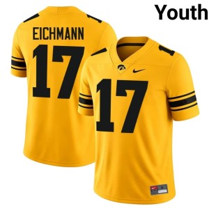 Gold Replica #17 Iowa Hawkeyes Youth Alex Eichmann College Football Jersey 595036-442
