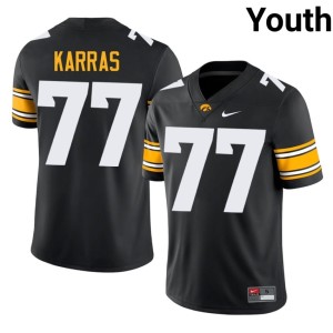 Black Hawkeyes College Football Youth Alex Karras University #77 Jerseys 610668-798