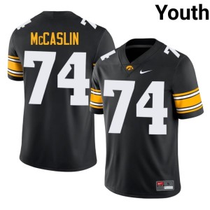 Black #74 Youth College Football University of Iowa Athletics 2026-27 Bodey McCaslin Jersey 683046-781