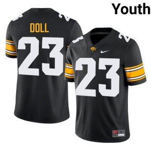 Black College Football 2026 Iowa Hawkeyes Youth #23 Brevin Doll Jersey 955484-119