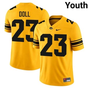 Gold College Football #23 Brevin Doll Youth NCAA Iowa Jerseys 707606-536
