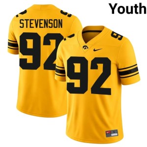 Gold University #92 Iowa Hawkeyes Youth Brice Stevenson College Football Jersey 780568-161