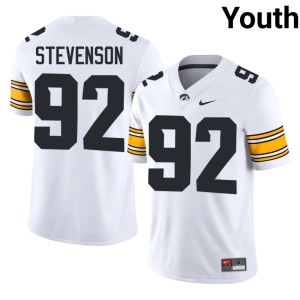 White IOWA Hawkeyes Youth Limited College Football #92 Brice Stevenson Jerseys 584675-704