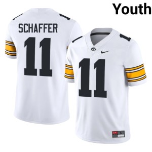 White Game #11 Iowa College Football Youth Brody Schaffer Jersey 974682-884