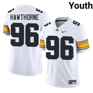 White 2026-27 College Football Youth #96 U of I Bryce Hawthorne Jerseys 689720-602