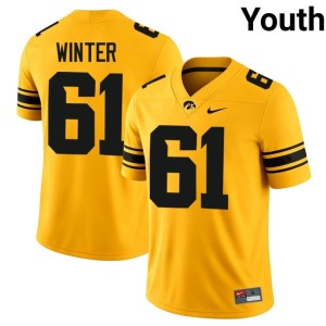 Gold Cael Winter #61 College Football Stitched Youth Iowa Hawkeyes Jerseys 994104-846