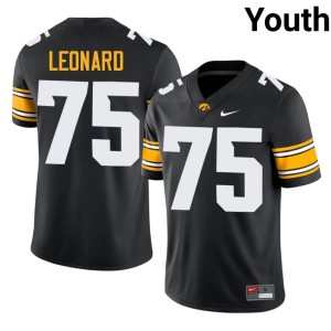 Black College Football NCAA #75 U of I Cannon Leonard Youth Jersey 426675-248