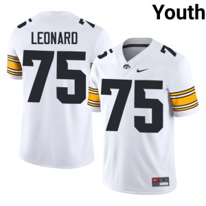 White College Football #75 Cannon Leonard University University of Iowa Youth Jersey 116467-694