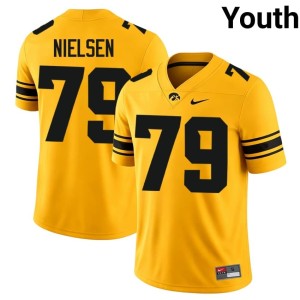 Gold Youth Game U of I College Football #79 Carson Nielsen Jersey 320214-988