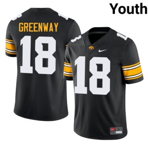 Black Youth #18 UIowa Chad Greenway College Football Official Jerseys 300260-835