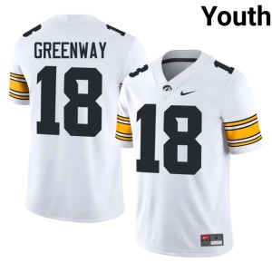 White Youth Alumni Chad Greenway UIowa College Football #18 Jerseys 139508-419