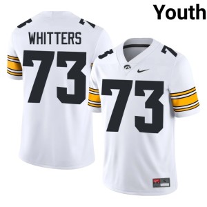 White #73 Embroidery Youth Colin Whitters College Football Hawkeyes Jerseys 825783-408