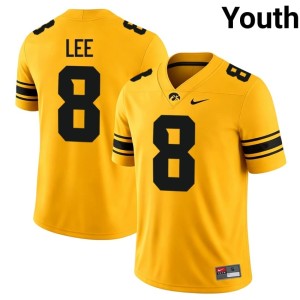 Gold Youth College Football #8 Deshaun Lee Game Iowa Jerseys 988836-683