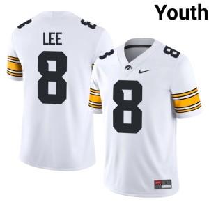 White Game #8 Iowa Youth Deshaun Lee College Football Jersey 517540-729
