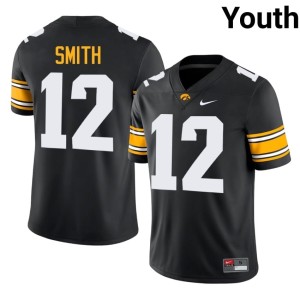 Black Youth Hawkeyes Embroidery Diondre Smith College Football #12 Jersey 987160-722