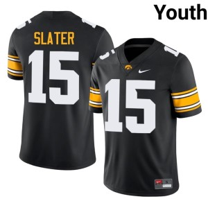 Black 2026 #15 Youth College Football IOWA Duke Slater Jersey 690813-779