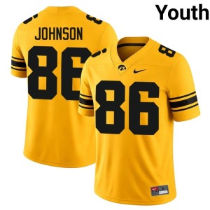 Gold Eli Johnson #86 College Football NCAA Hawkeyes Youth Jerseys 729278-955