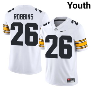 White Eli Robbins Youth University #26 College Football Hawks Jerseys 872032-702