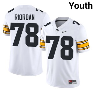 White #78 Gene Riordan College Football Iowa Youth Official Jersey 550731-989
