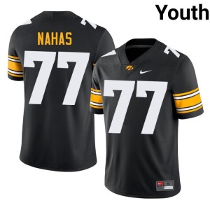 Black IOWA Hawkeyes George Nahas #77 Youth College Football 2026-27 Jerseys 507474-499
