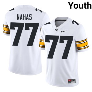 White College Football Youth Official #77 George Nahas Iowa Jerseys 236699-815
