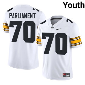 White Limited Hawkeyes Hudson Parliament Youth College Football #70 Jerseys 547641-972