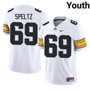 White Youth #69 U of I 2026 Ike Speltz College Football Jersey 484169-408