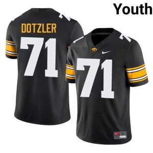 Black Limited Jack Dotzler UIowa College Football Youth #71 Jersey 157653-302