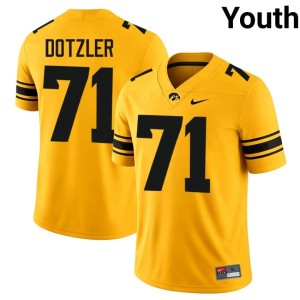 Gold Youth Jack Dotzler College Football Limited #71 IOWA Hawkeyes Jerseys 565358-804