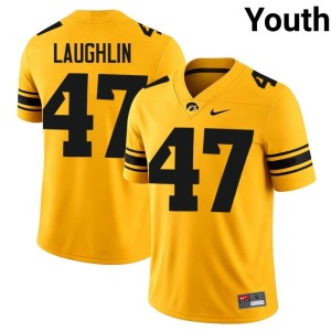 Gold #47 Iowa Hawkeyes Replica Jack Laughlin College Football Youth Jerseys 499271-530