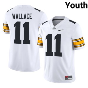 White Jacob Wallace #11 NCAA College Football Youth Iowa Jerseys 822842-916