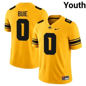 Gold College Football #0 Iowa Youth Jarriett Buie Player Jerseys 826922-548