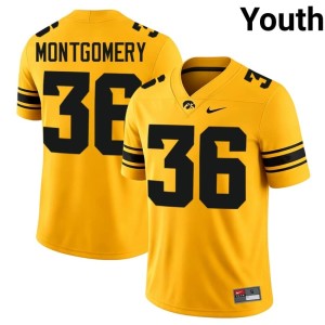 Gold Jayden Montgomery 2026-27 #36 UIowa College Football Youth Jerseys 517956-502