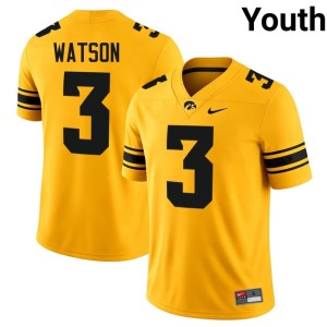 Gold Youth Jaylen Watson #3 U of I High School College Football Jerseys 666961-273