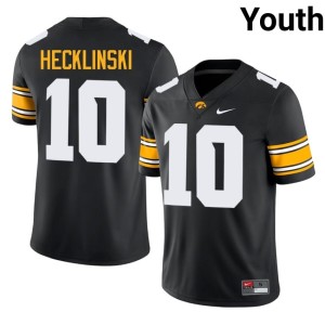 Black College Football #10 Game Youth University of Iowa Athletics Jeremy Hecklinski Jersey 363670-698