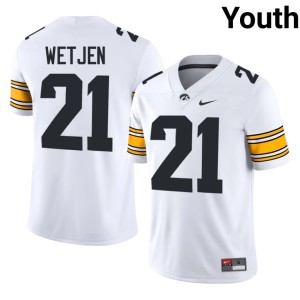 White Limited #21 College Football UIowa Youth Kaden Wetjen Jersey 626487-968