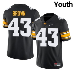 Black U of I Youth #43 Stitched College Football Kahmari Brown Jerseys 176292-677