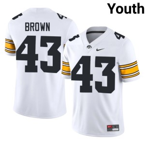 White Kahmari Brown #43 College Football Hawks Youth Embroidery Jerseys 100225-438