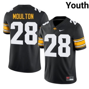 Black Limited UIowa Youth College Football Kamari Moulton #28 Jerseys 431819-138