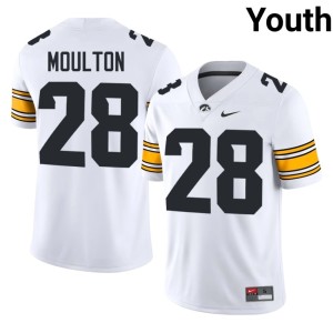 White Kamari Moulton College Football #28 Game Youth Hawks Jerseys 857685-997