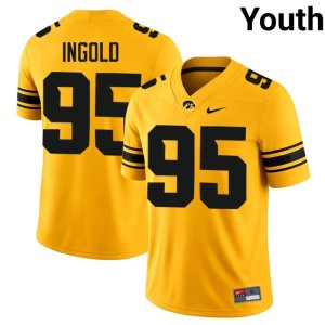Gold College Football #95 Lance Ingold High School Youth University of Iowa Jersey 252452-177