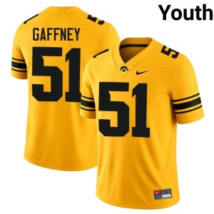 Gold Youth Luke Gaffney University of Iowa Athletics College Football High School #51 Jerseys 374101-396