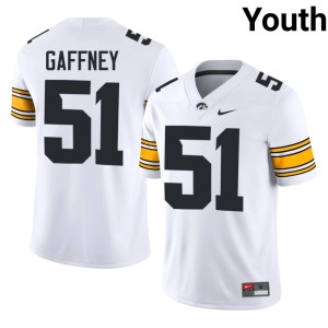 White UIowa College Football #51 Youth 2026 Luke Gaffney Jerseys 224899-290
