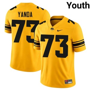 Gold Youth College Football Marshal Yanda IOWA #73 Game Jersey 664300-518
